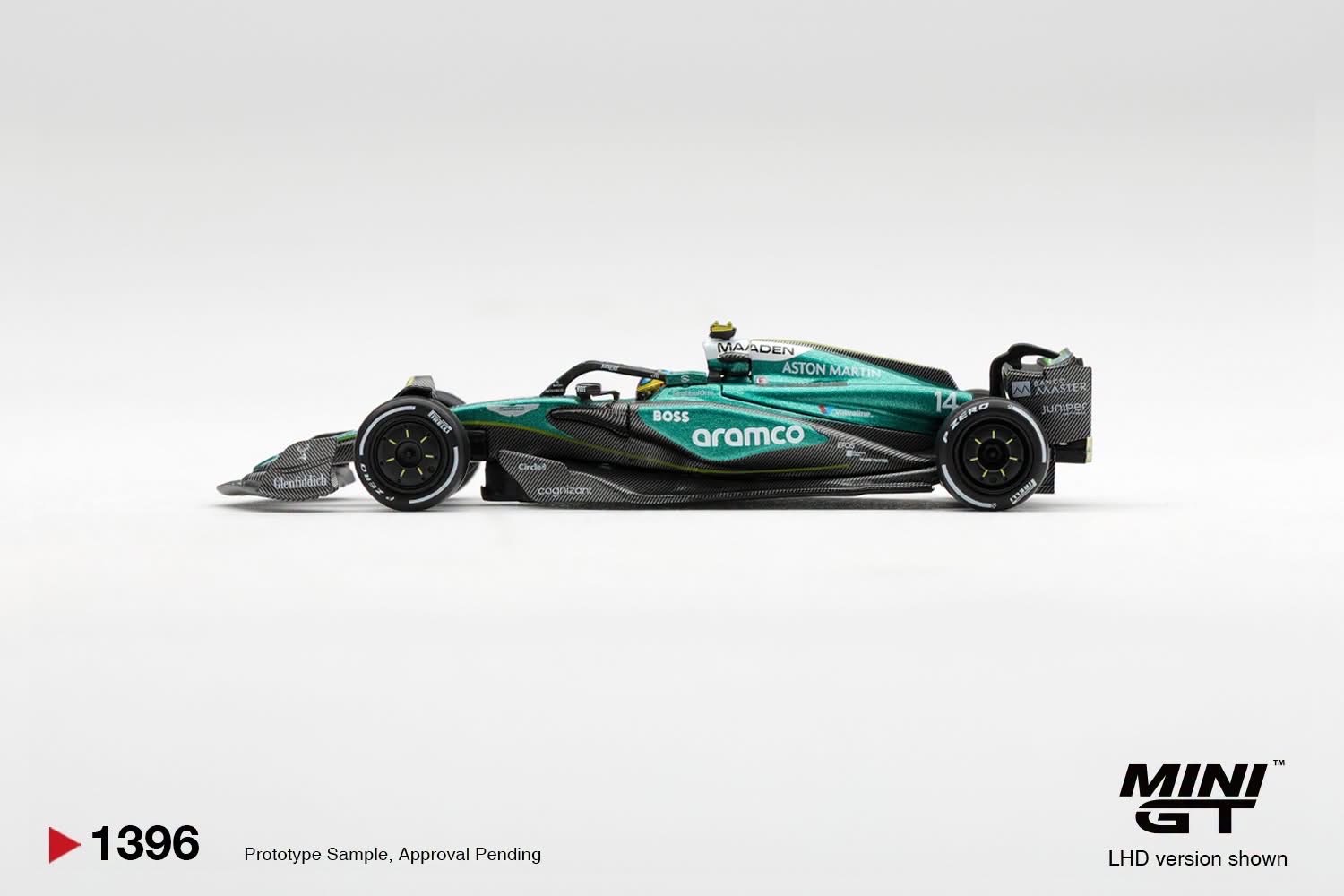 (預訂 Pre Order) Mini GT ( MGT01396-L ) Aston Martin AMR24 #14 Fernando Alonso 2024 F1 2024 Las Vegas GP
