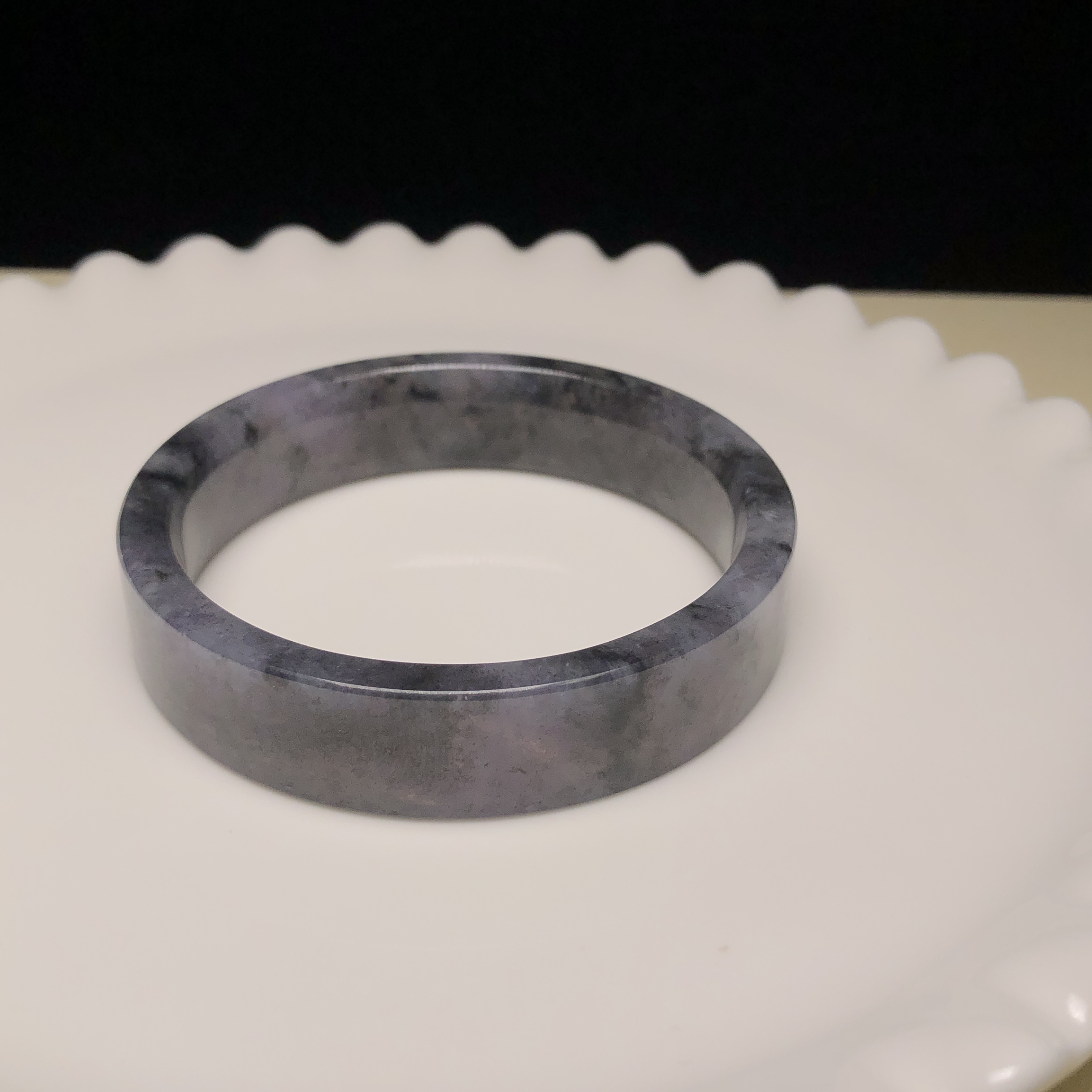 紫底烏雞山水方鐲52mm C06238