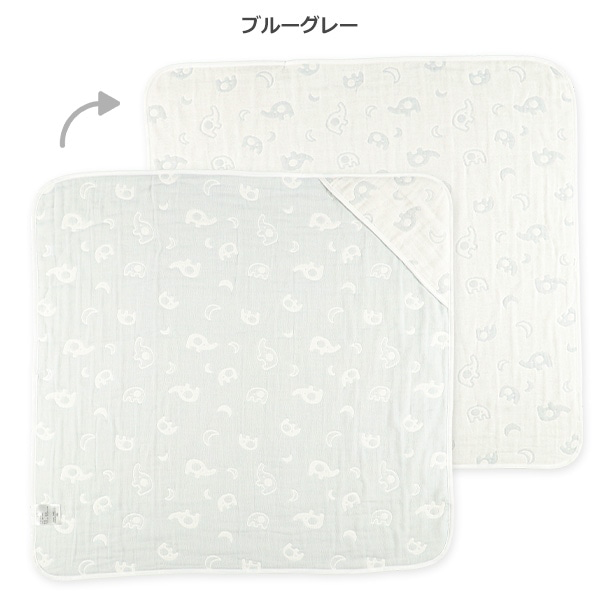 🇯🇵預訂 日本直送🇯🇵兩色動物圖案滿印棉紗包被襁褓