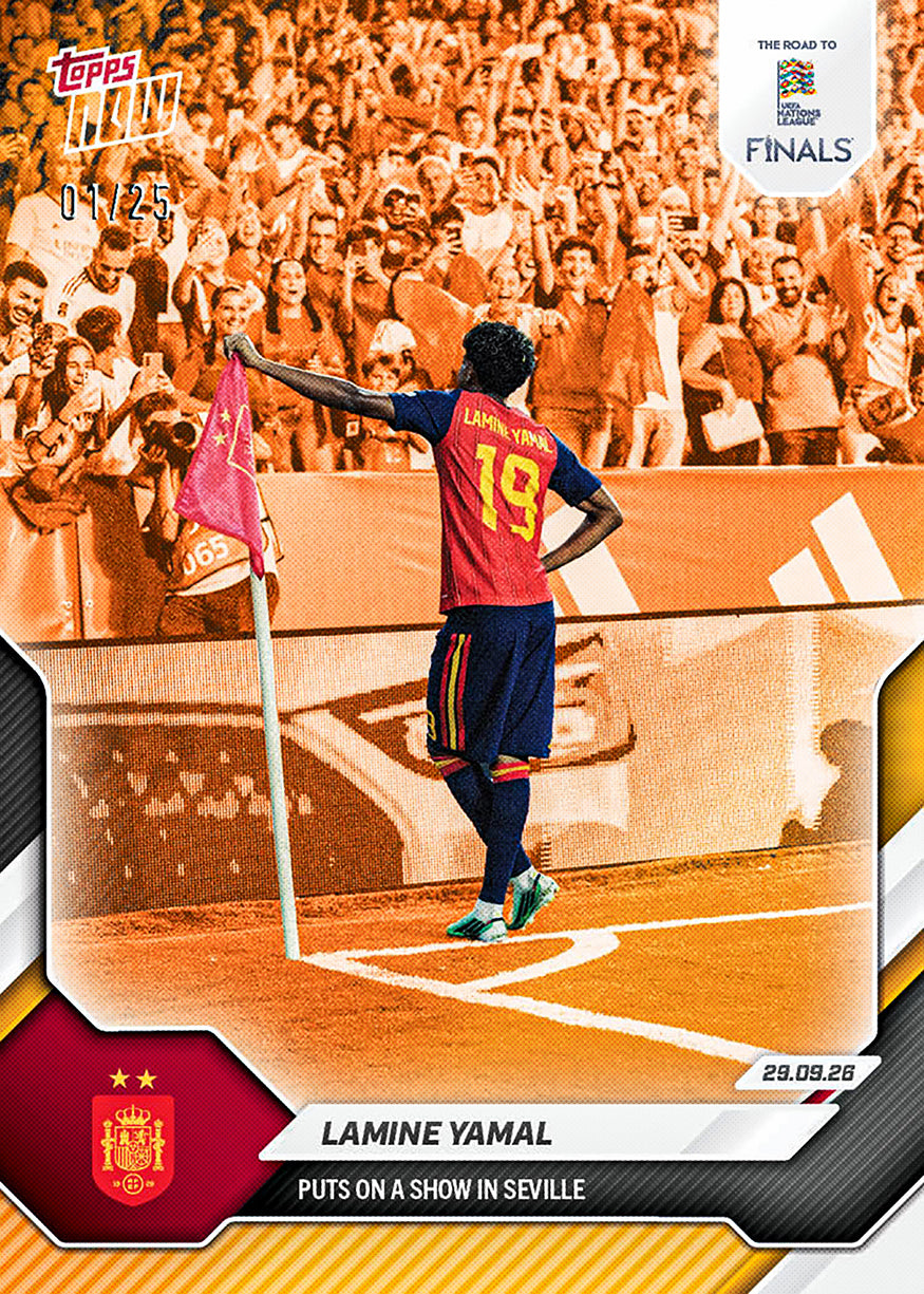 Lamine Yamal - 2026-27 UEFA Nations League Topps NOW® #5 西班牙雙響一助紀念卡【團購】