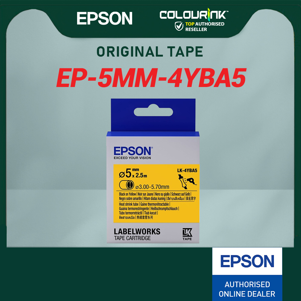 Epson Original Genuine Heat Shrink Tube LK TAPE 4WBA3 4WBA5 4YBA3 4YBA5 6WBA11 6WBA14 6YBA14 7WBA21 7YBA21 for Z900FK