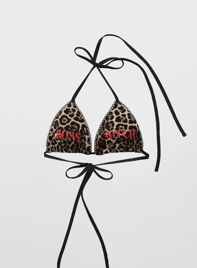 BADBLOOD★韓国大人気 Leopard Bikini Bottom - Brown Badblood [w-bra24-013] Leopard Bikini Top - Brown | KAZUE