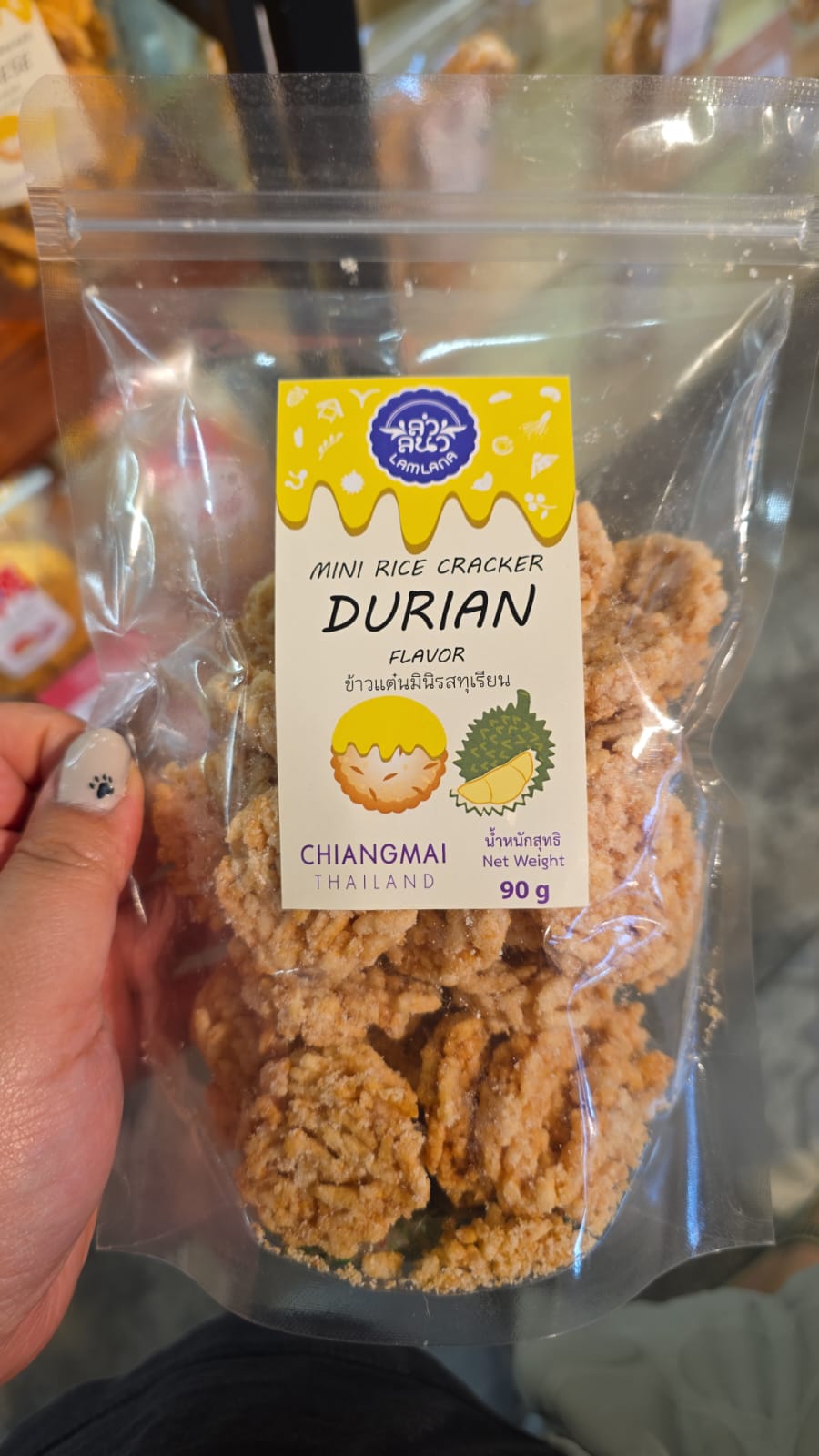 durian mini rice cracker