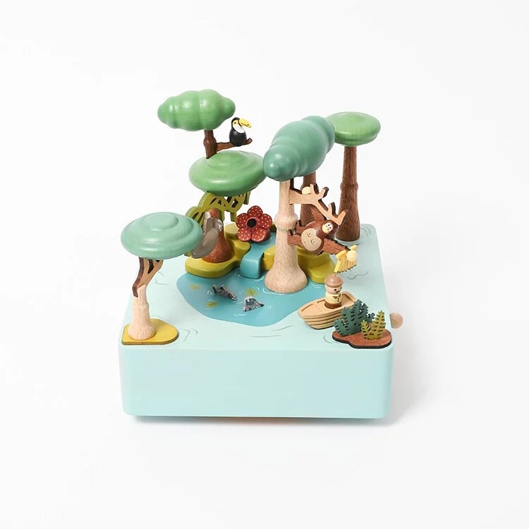 📦訂購 台灣代購 Wooderful life【熱帶雨林探險】木製城市音樂盒