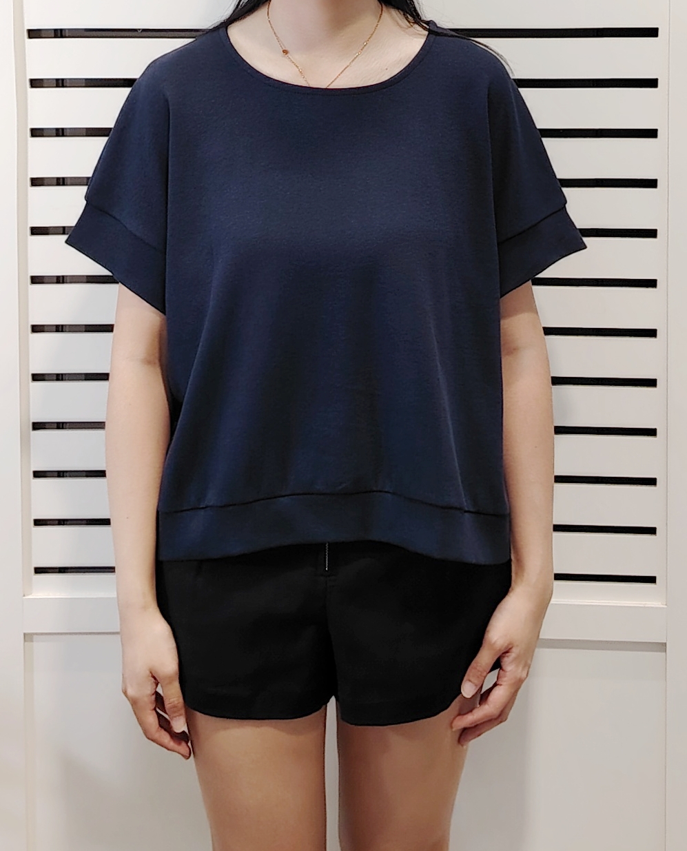 M5083 High Low Round Neck Oversize Tee