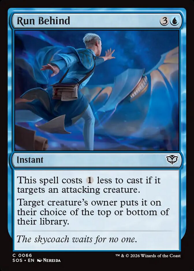 [EN] [Foil] Run Behind [SOS-066] C