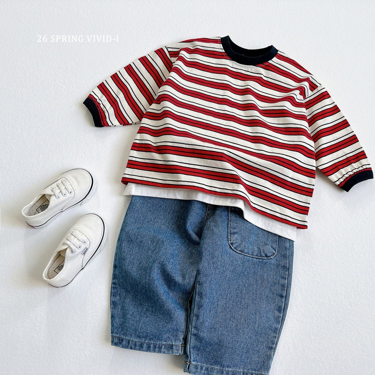 🌸預訂 韓國直送🌸🇰🇷VIVIDI三色日常基本打底短袖T恤