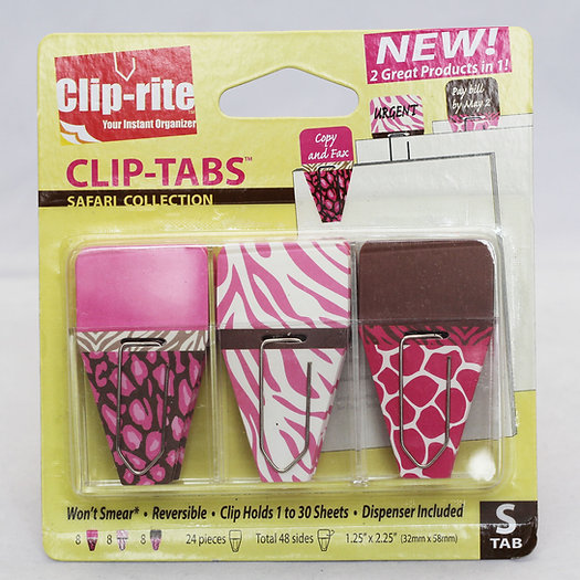 Clip-Rite 164 : 多功能分類書簽 Safari Pink ( 24 pcs )