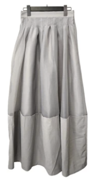 歐根紗x塔夫綢褶襇蠶繭裙 - 2026 流行穿搭  女士長裙 春夏時尚穿搭 優雅日常 成人休閒 易於配搭 日本直送   #JP-I-260025