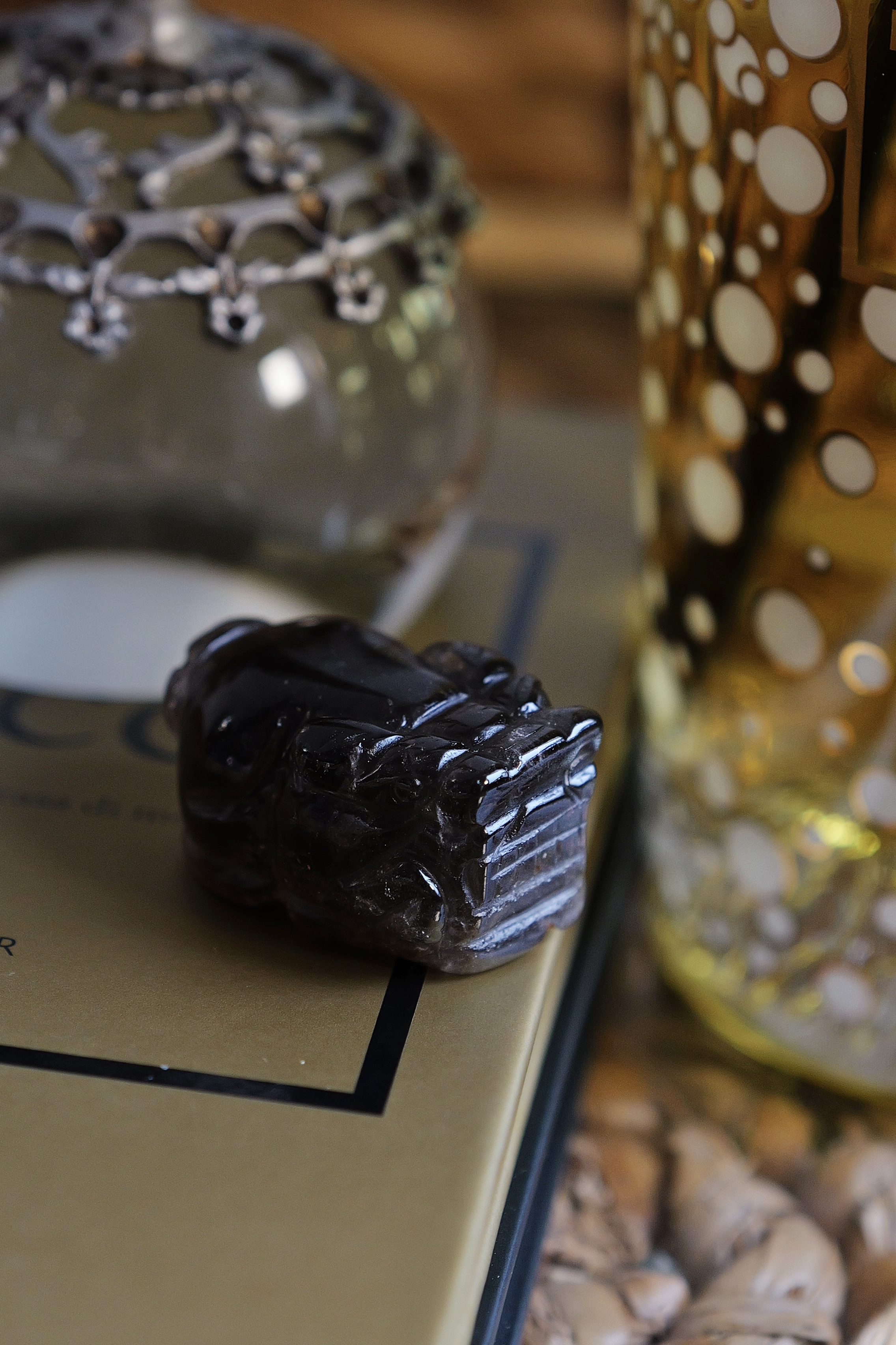 ༒3.8cm茶晶金錢貔貅擺件༒ PU.1233H5JG38-RA18*8s