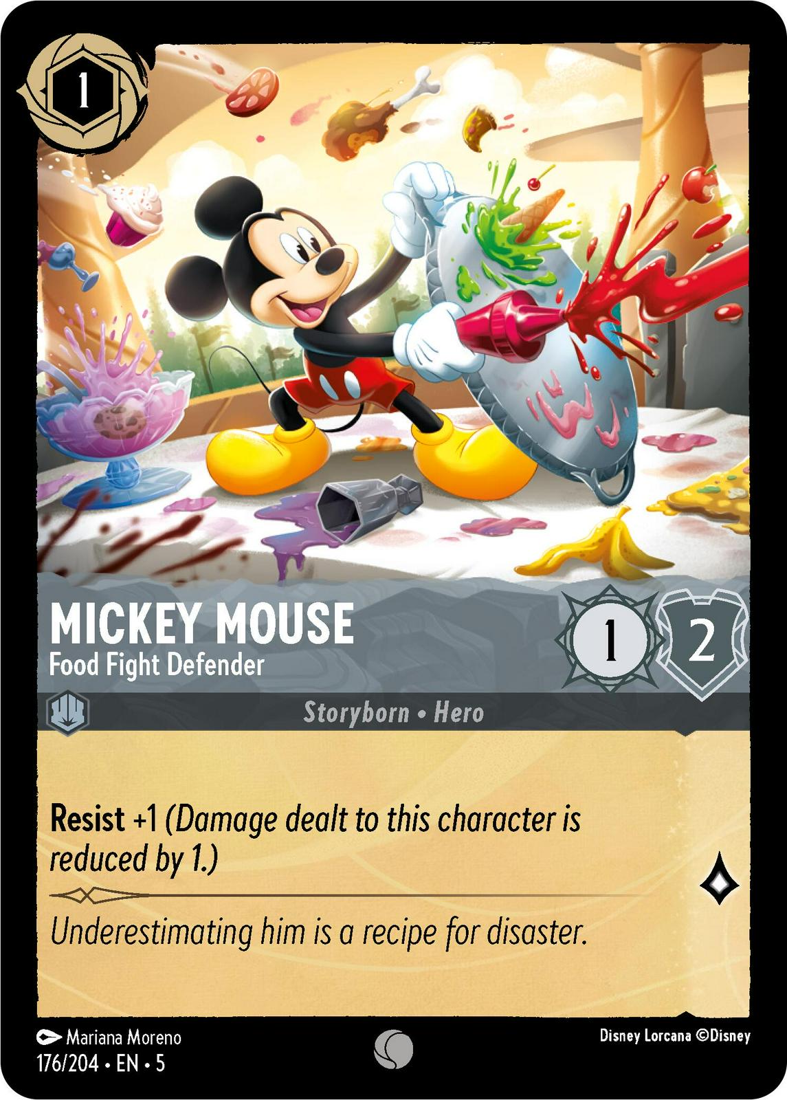 176/204 Mickey Mouse - Food Fight Defender