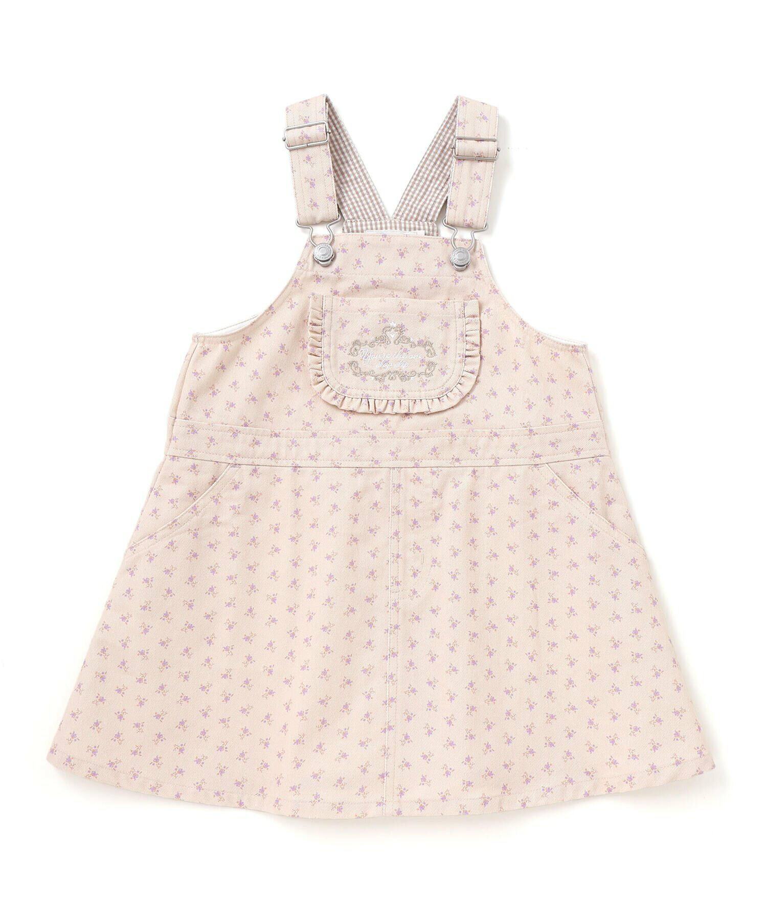 🆕【⭐訂購⭐】  日本直送🌀牛仔/斜紋布 碎花 刺繡 A-line #背帶裙🌀[ELDA-0023][260418]