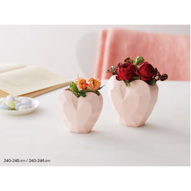 ✫日本の陶器 花瓶 ✫ 日本Clay Polyedre 心型花瓶| 日樂zakka和風雜貨