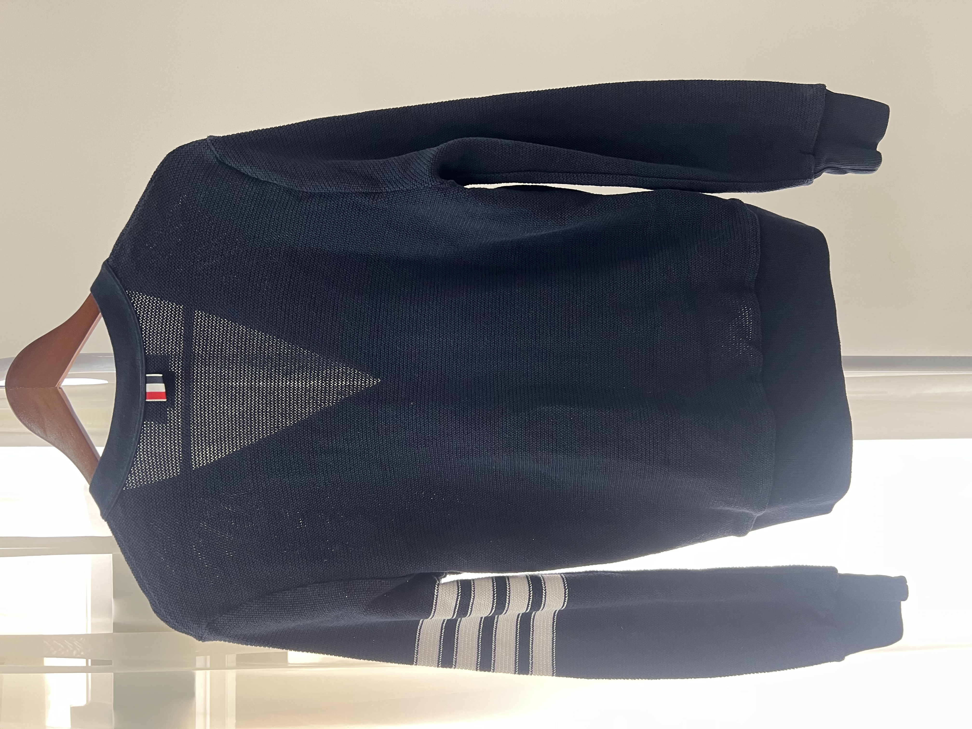 Pre-owned Thom Browne 4-Bar crew-neck loopback/ Product Code: 26050801