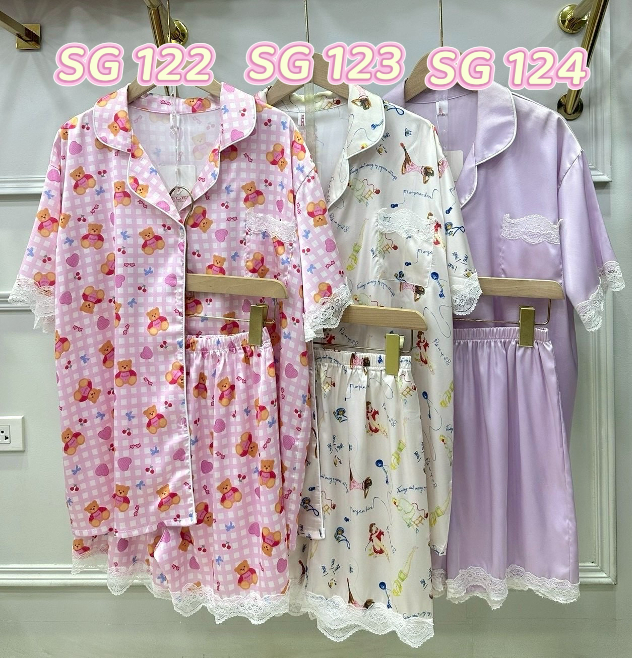 泰國直送絲質睡衣成人版No .SG91 -SG 134