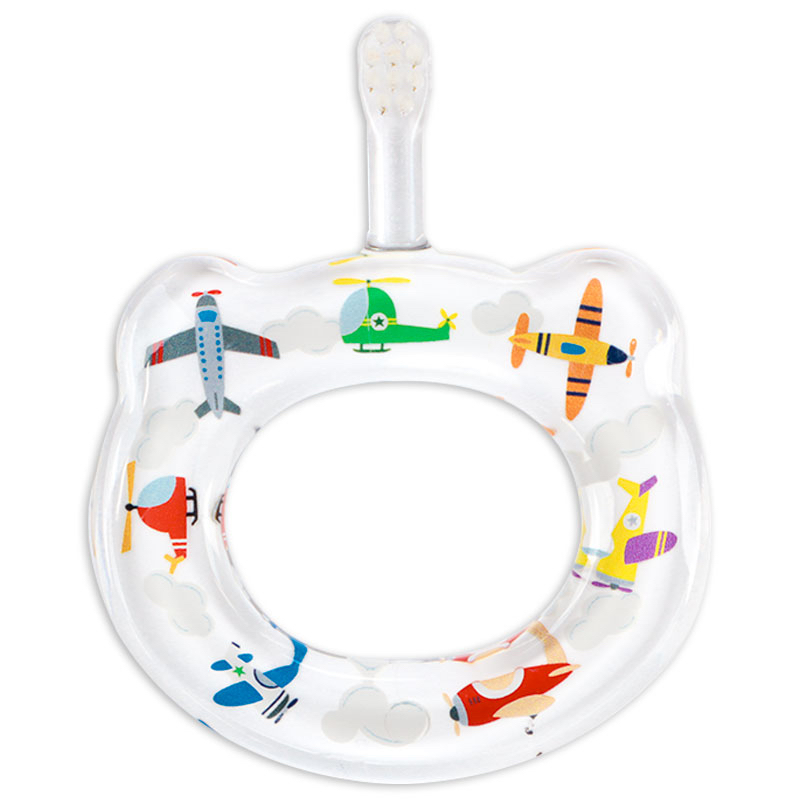 🇯🇵預訂 日本直送🇯🇵HAMICO飛機圖案嬰兒環形牙刷5m+