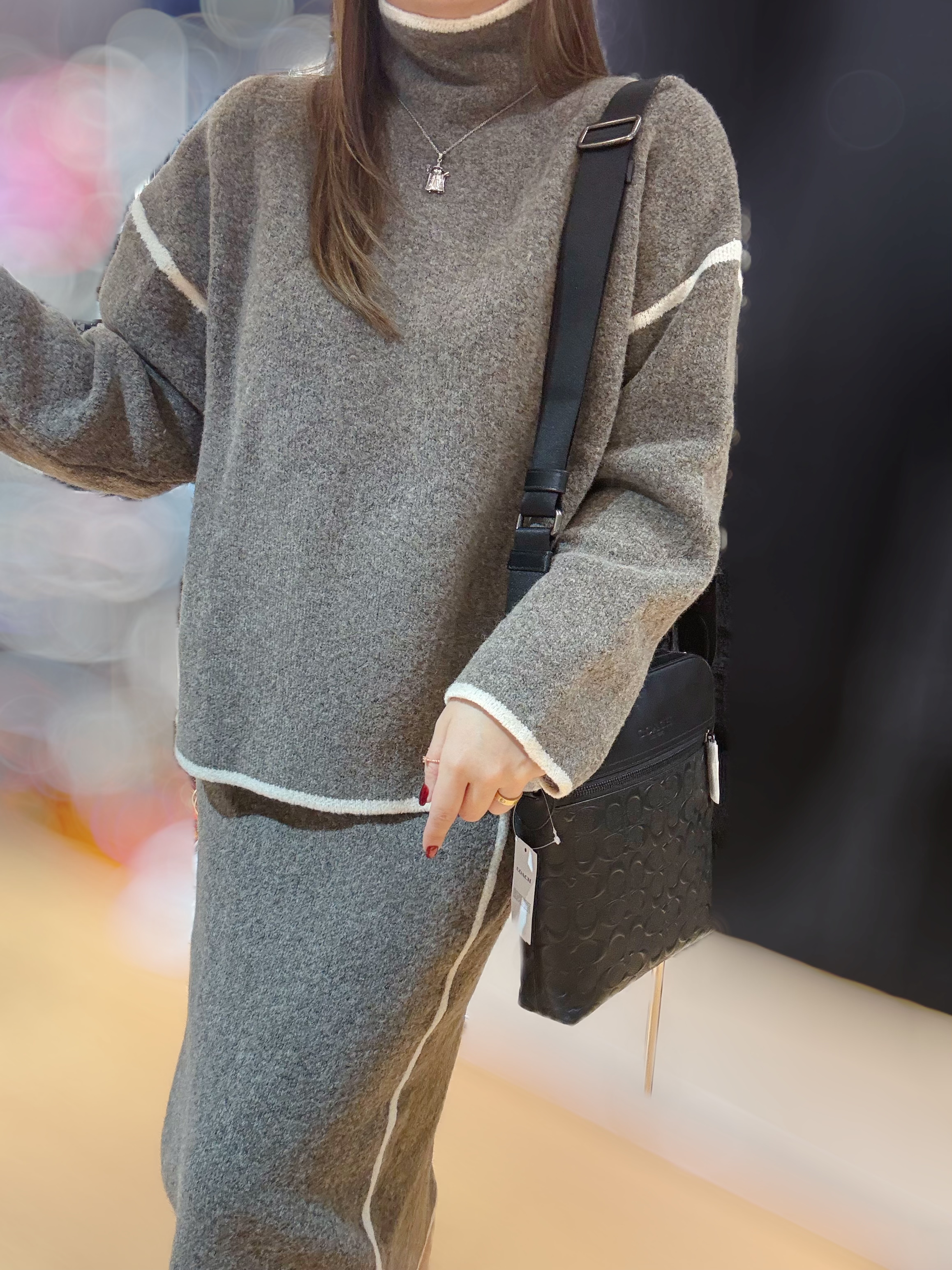 Coach flight bag blk/sleather