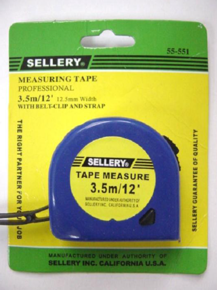 Sellery膠拉尺3.5米Y55551