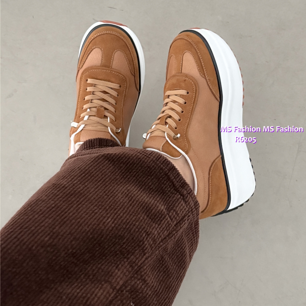 R6205 韓國🇰🇷真皮拼接Sneakers