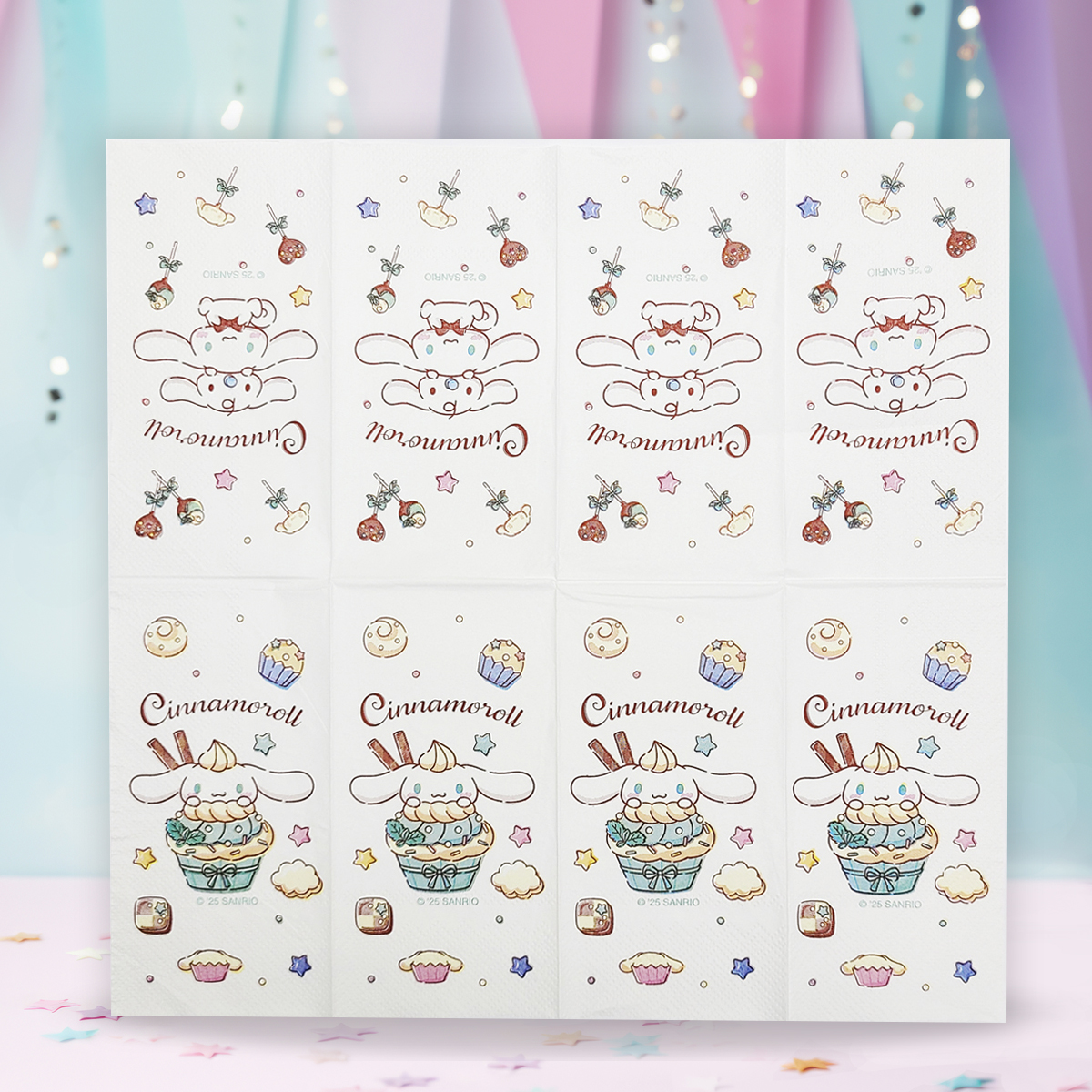 Sanrio Cinnamoroll 玉桂狗 即棄紙餐巾 (約 33 厘米 x 33 厘米)  (可愛甜品) [Sanrio 許可產品]