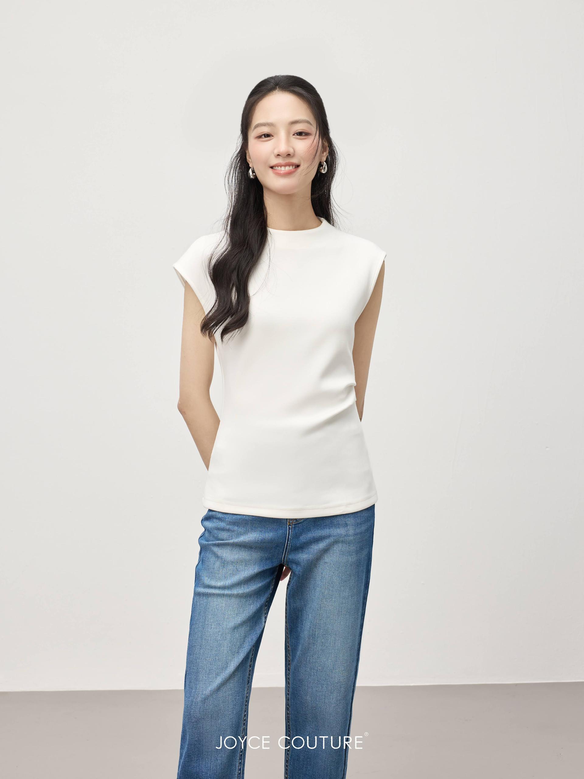 无袖不对称上衣 T0070