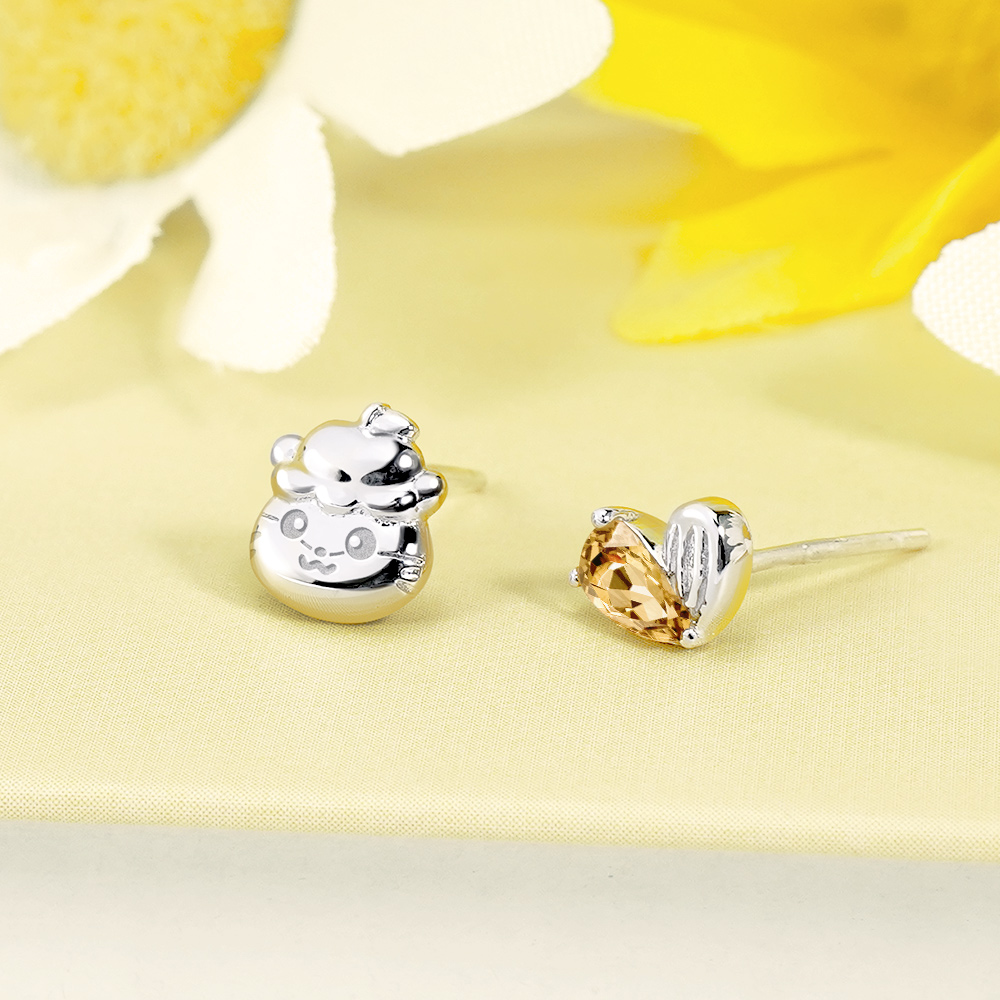 📦訂購 台灣限定 STORY 故事銀飾 X 三麗鷗 Sanrio Coro Coro Kuririn 經典系列 CK鼠 可樂鈴晶鑽純銀耳環