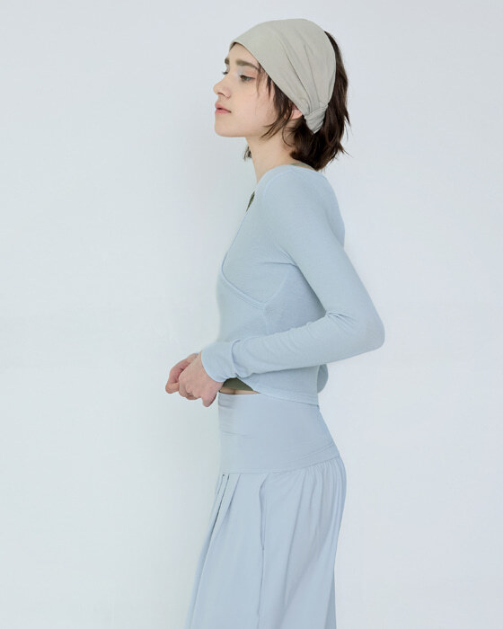【Two-way wear】預購_DEVI-T0041 Curve Wrap Crop Top by Devi wear