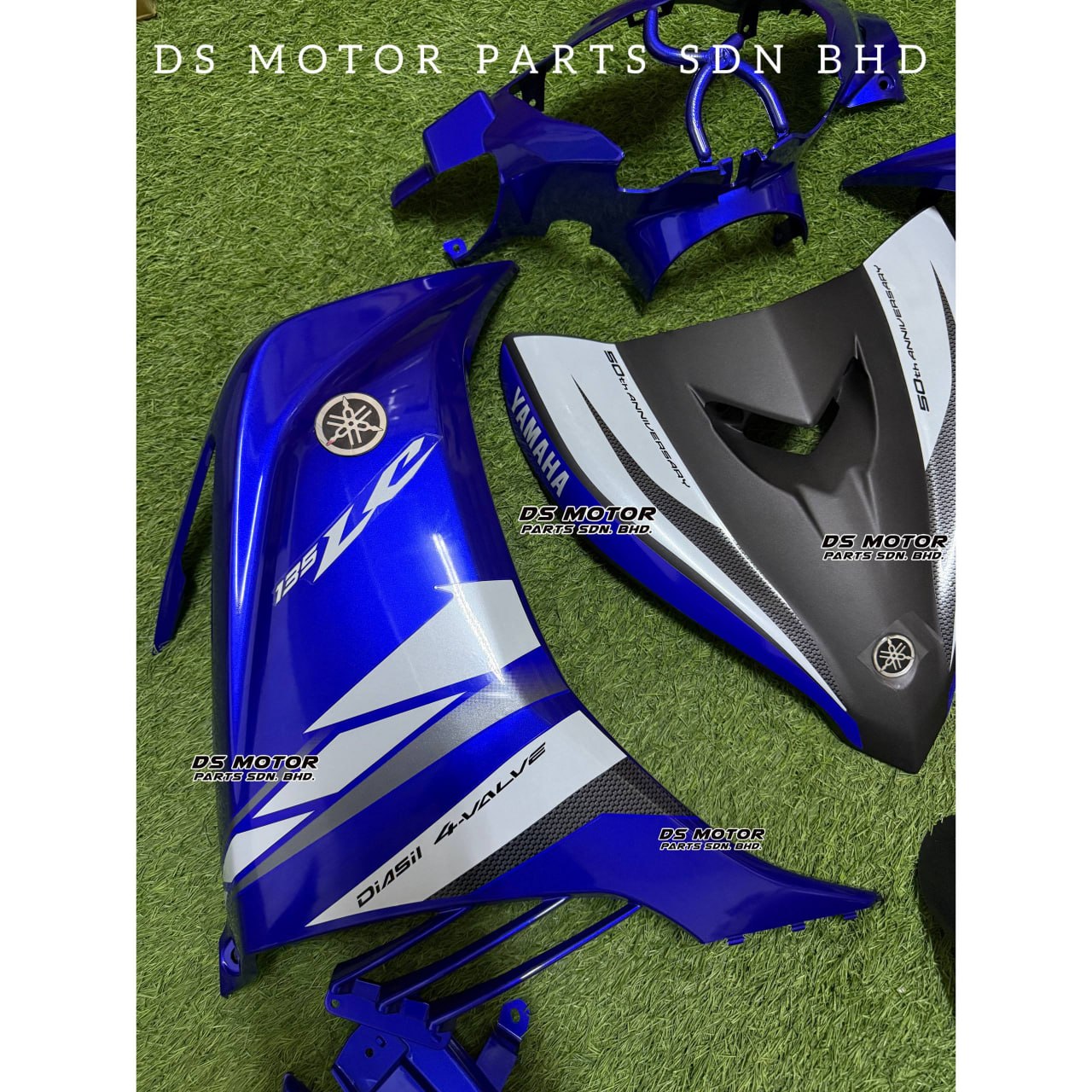 YAMAHA LC135 V2 V3 V4 Cover Set 50th Biru