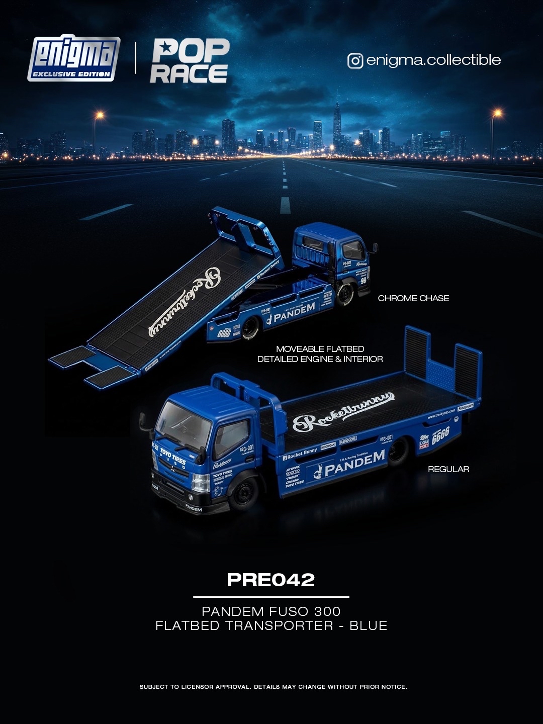 （預訂 Pre Order) Pop Race （PRE042) PANDEM FUS0 300 TRANSPORTER - BLUE
