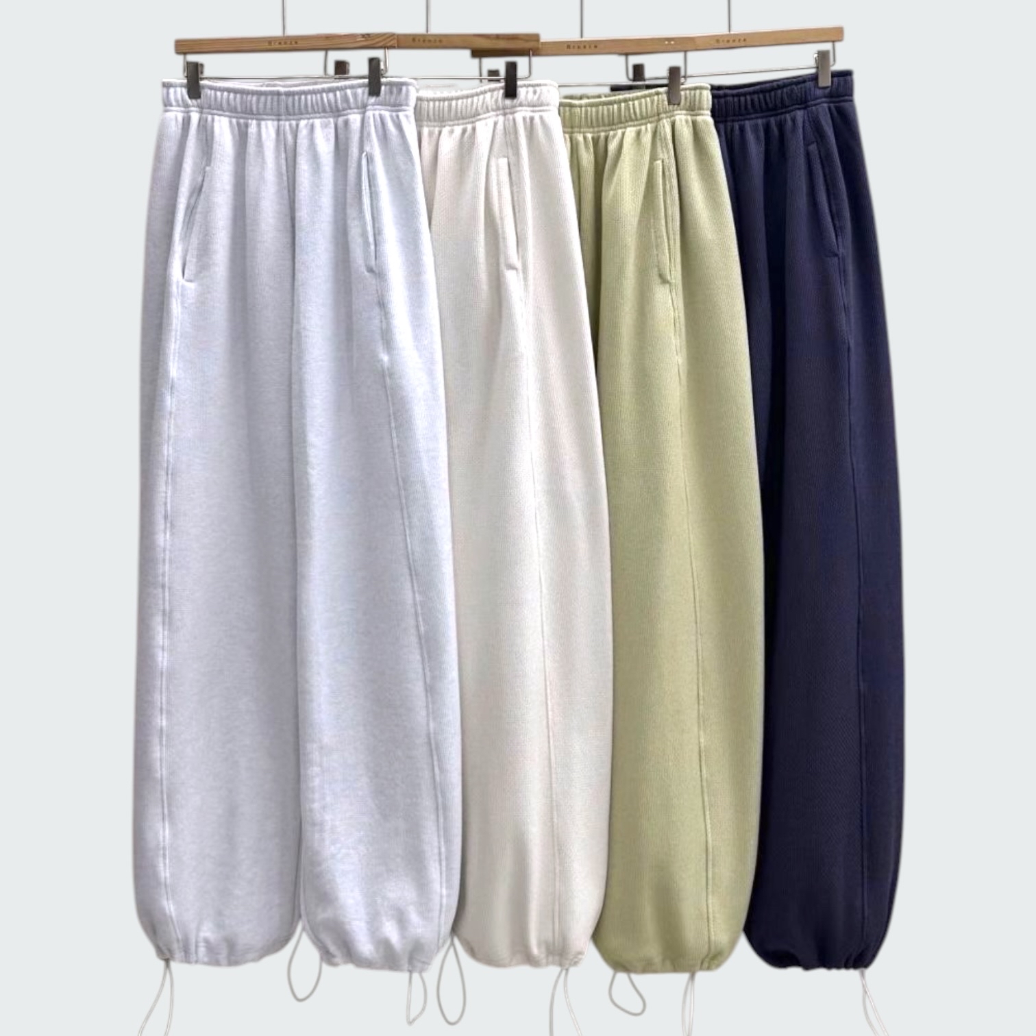 221055 暗格紋索腳布褲