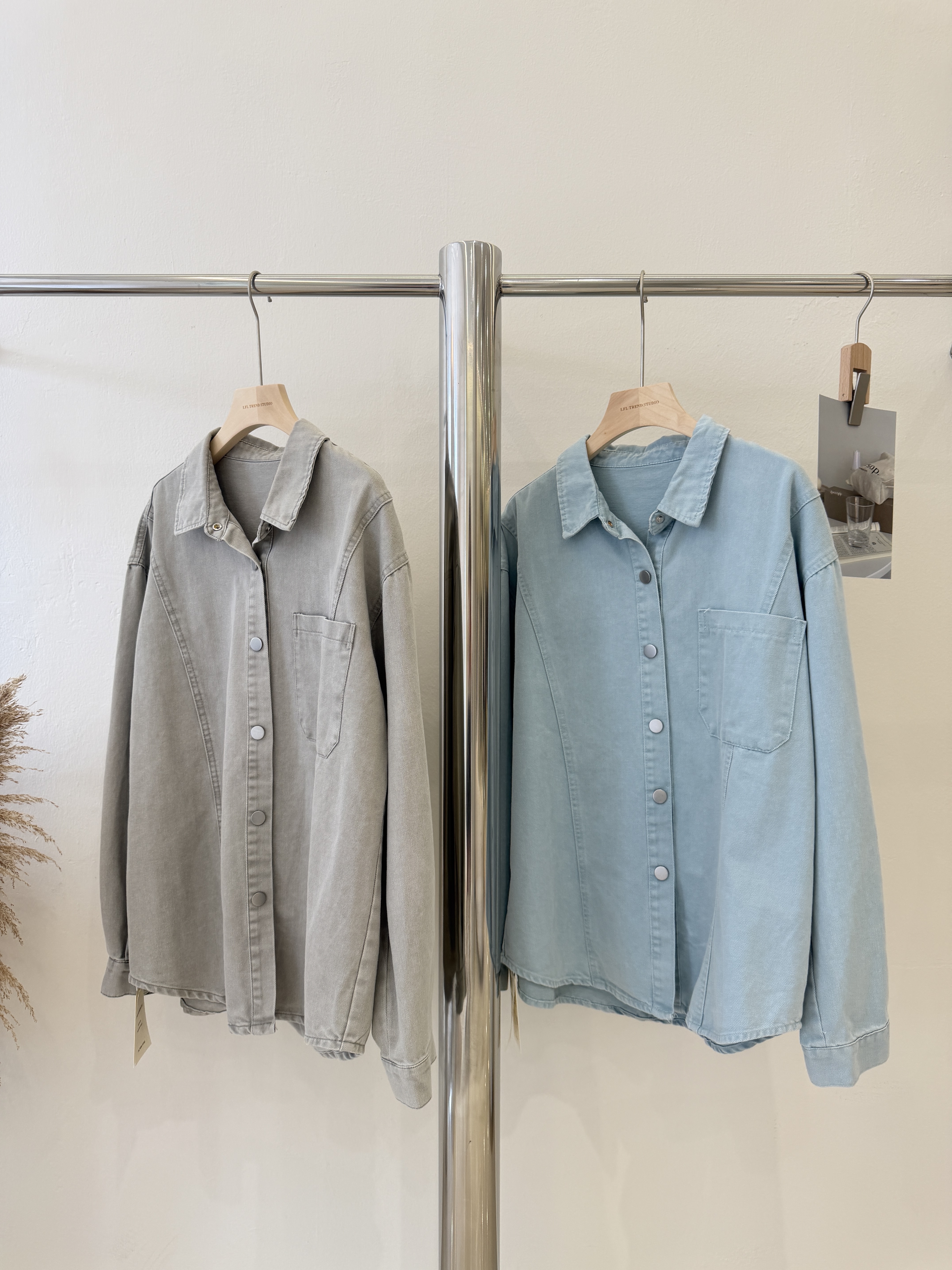 6268 韩版宽松牛仔衬衫