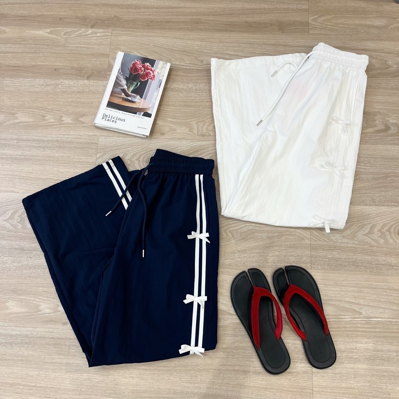 Bkk秋冬款 蝴蝶結速乾運動長褲