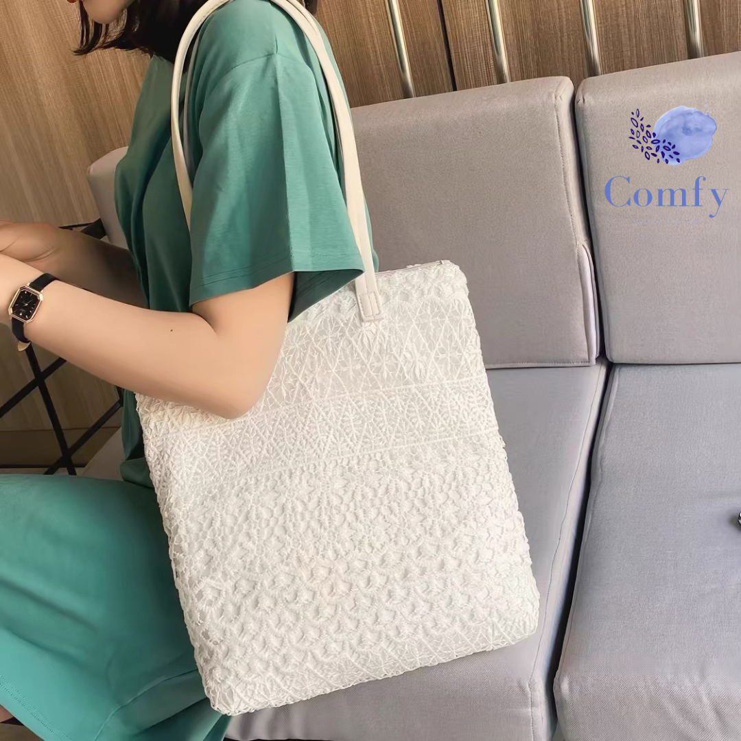 Comfy復古哩士鈎花手提袋
