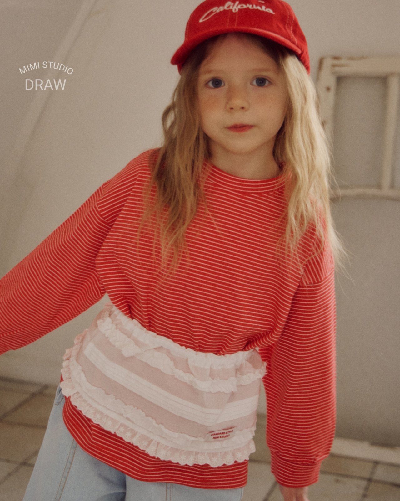 Bymimi | 薄款Stripe Tee(Red XL115-125/White L105-115)