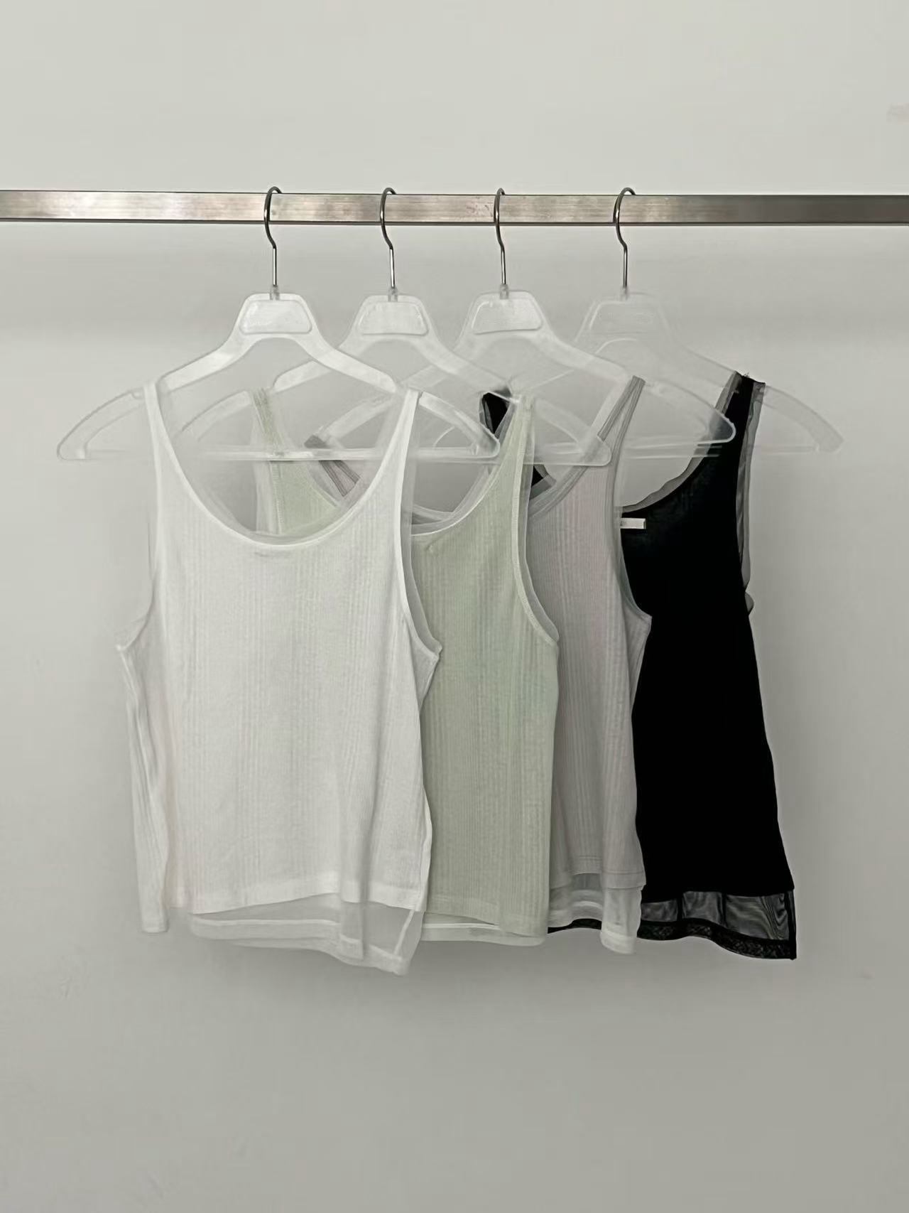 Chiffon cotton vest #top141