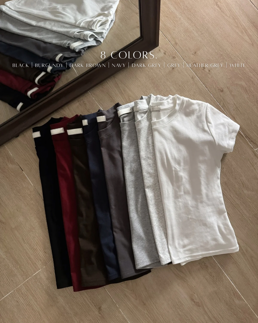 [basic tee]簡約親膚圓領短袖上衣(八色入)