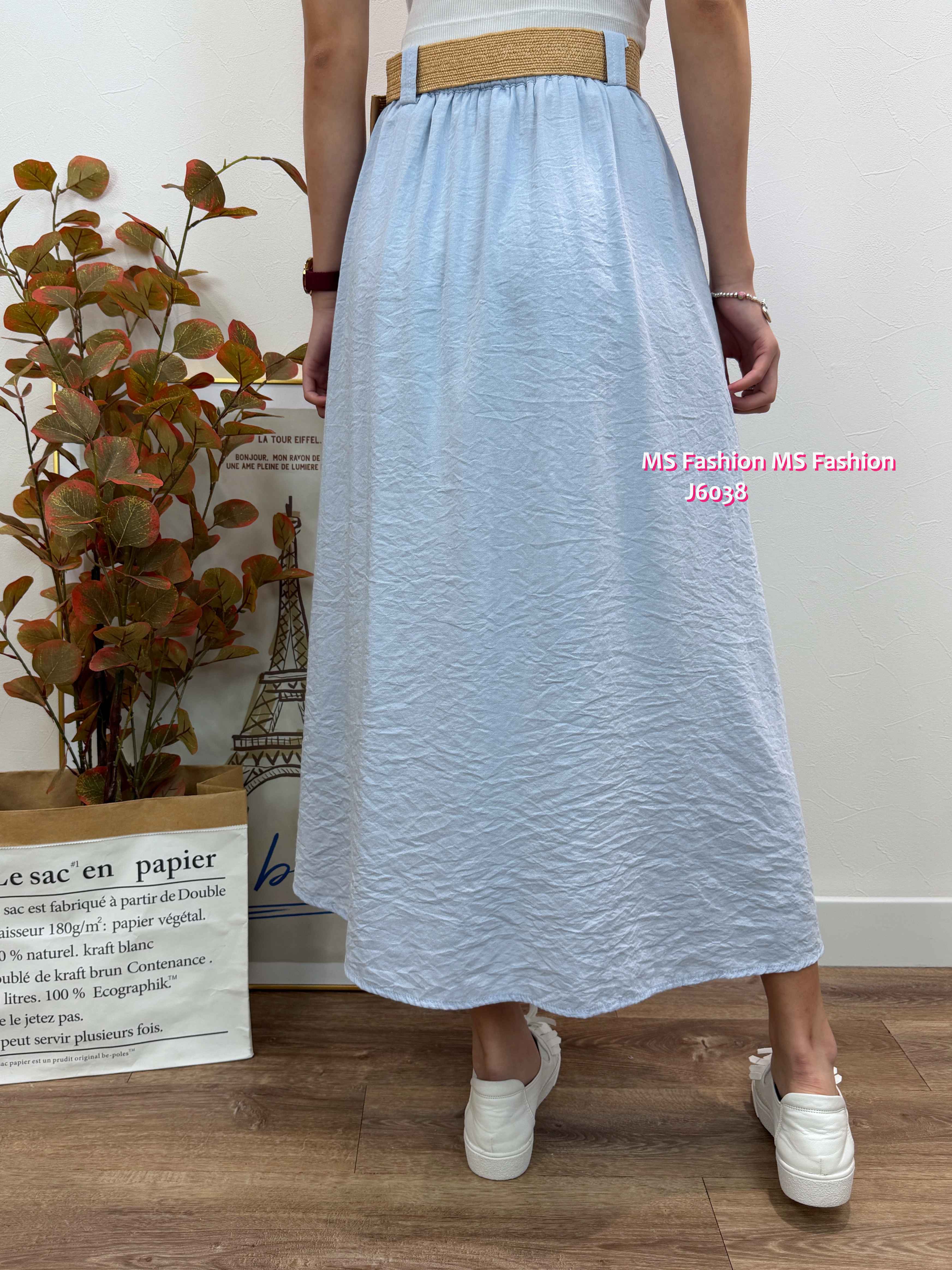 J6038 韓國🇰🇷連belt中長款半裙