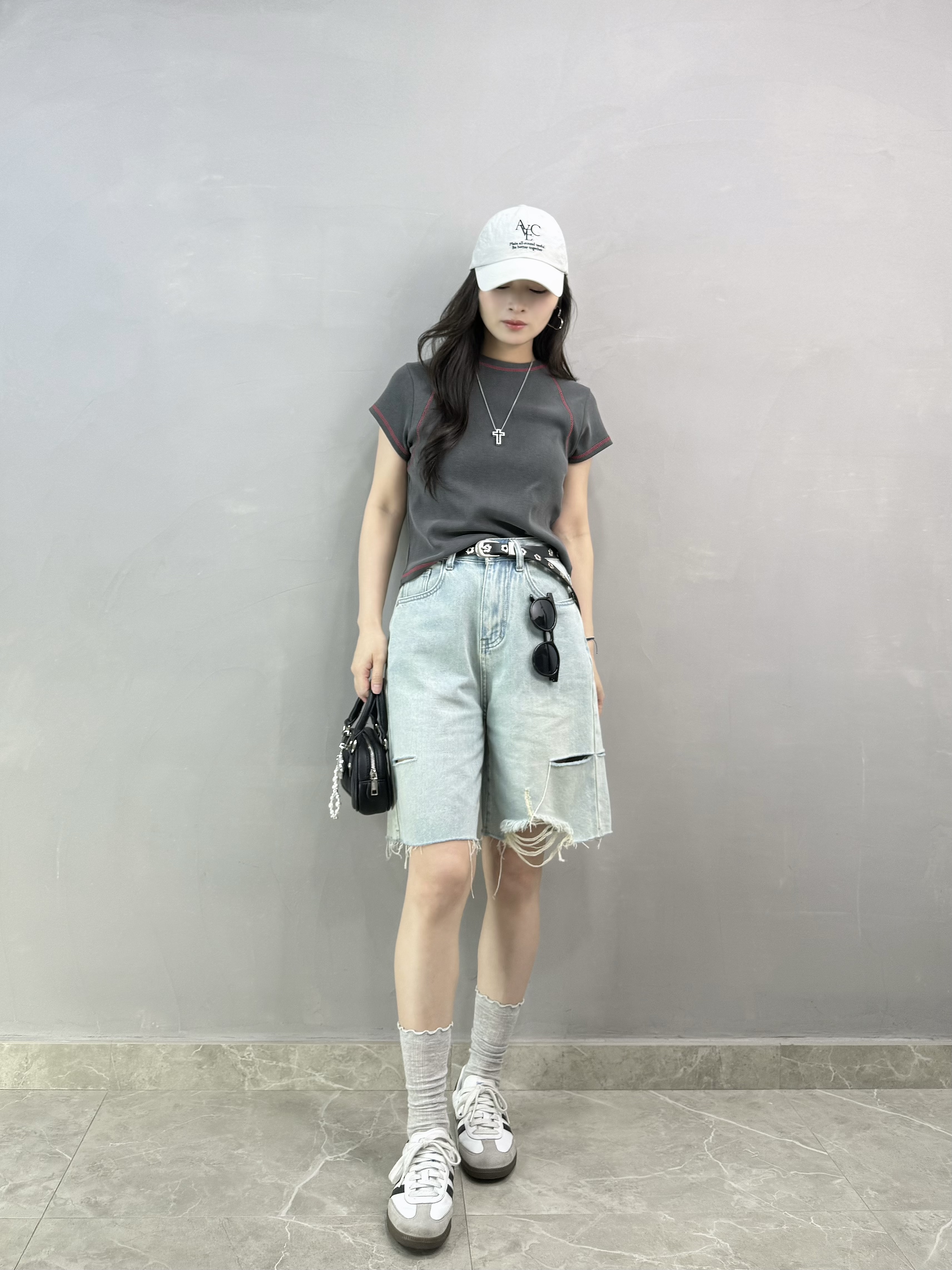 W63 撞色明線Tee