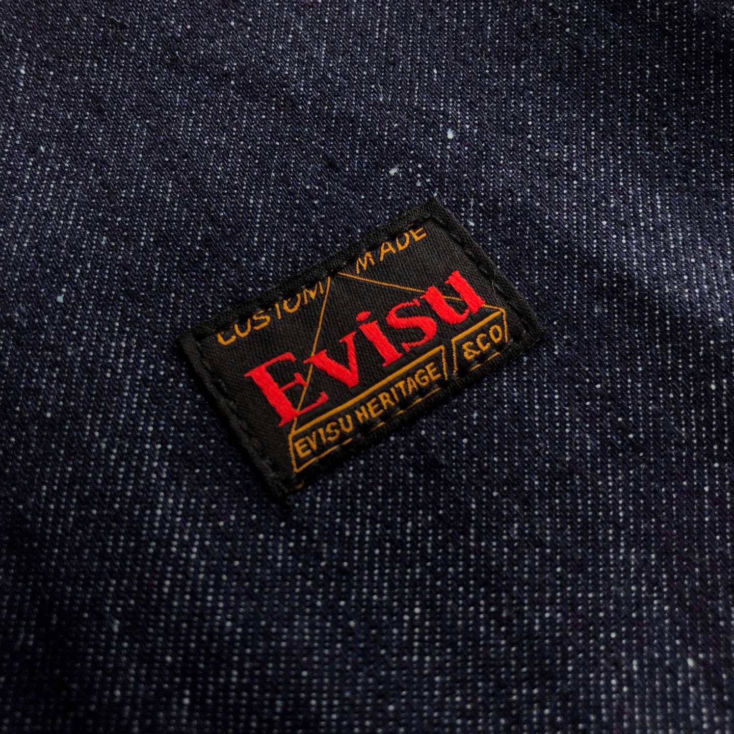 預訂 EVISU 福神釣魚翁刺繡牛仔襯衫 #96966