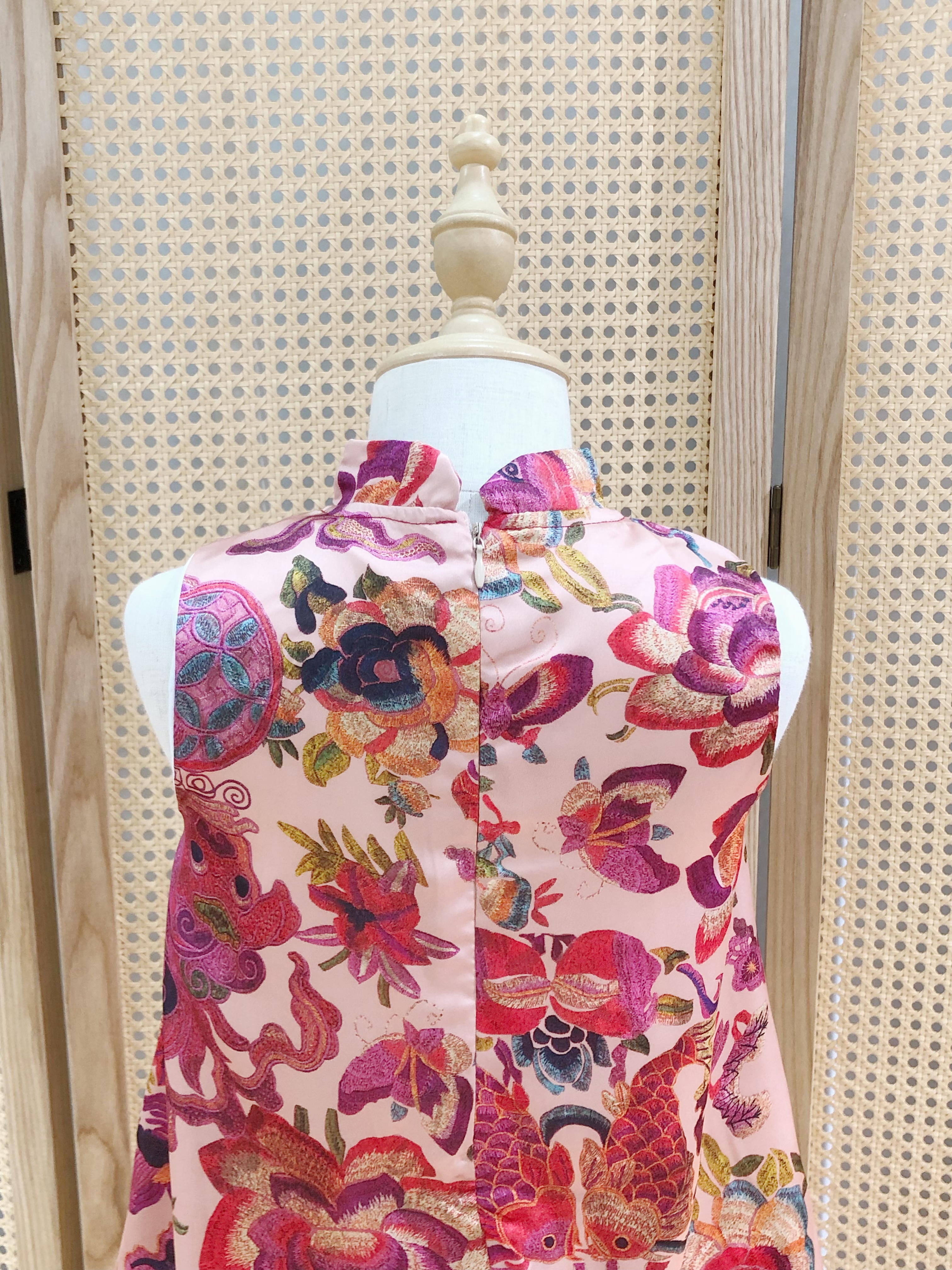 Floral Cheongsam Style Dress 