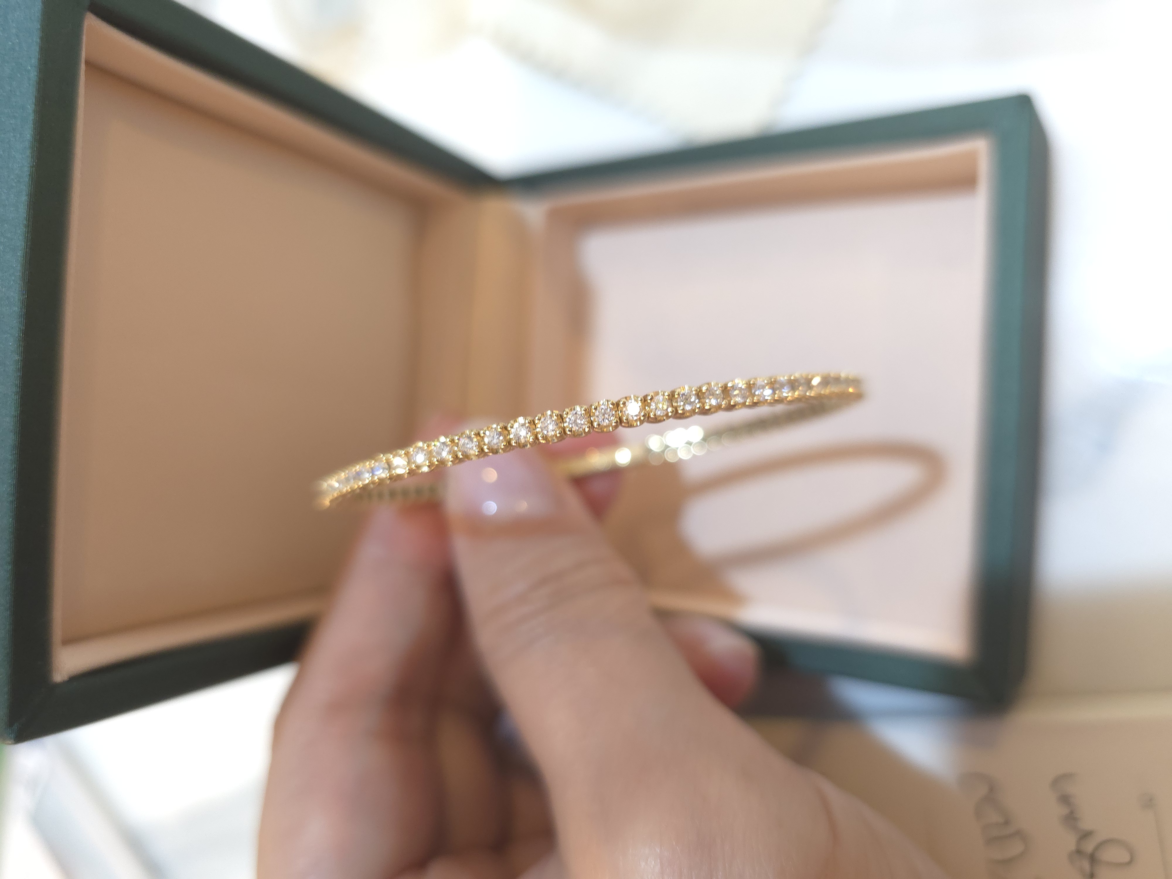 18K 培育鑽石手鐲 d1.396/63 G6.17g S17