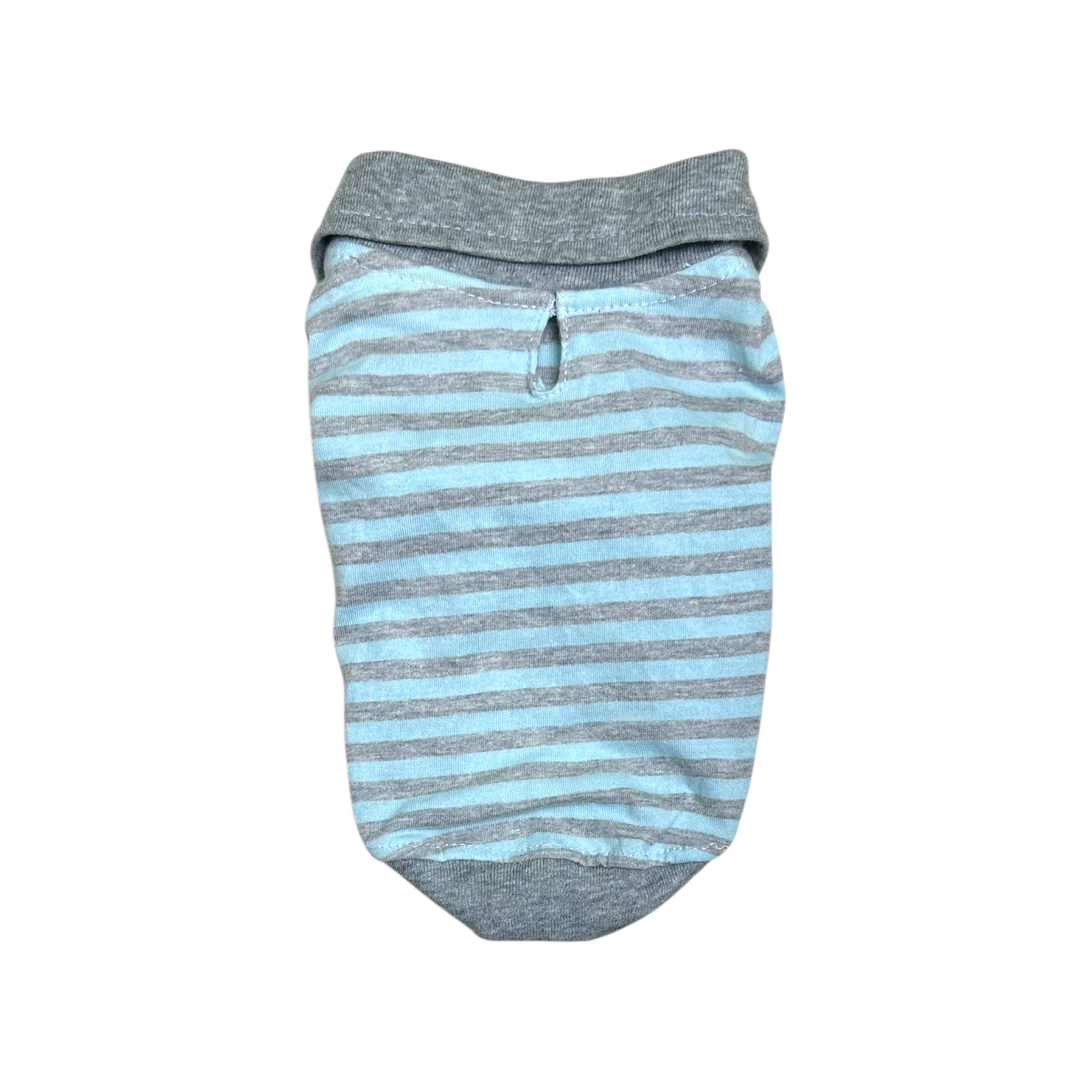 S553GB 條子POLO TEE-灰藍 Grey Blue