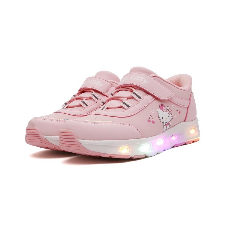 🇰🇷預訂 韓國直送🇰🇷Sanrio Hello Kitty人物印花魔術貼閃燈波鞋