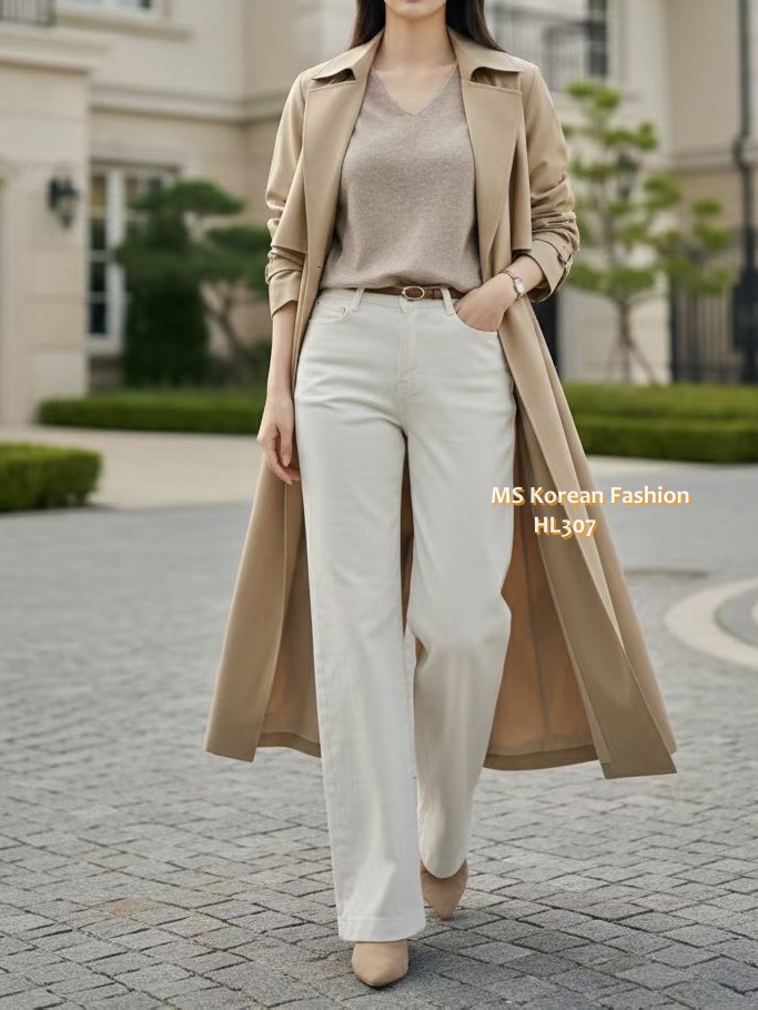 HL307 韓國🌼Howluk春版彈力棉闊筒褲