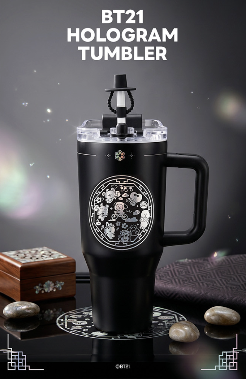 韓國 BT21 Hologram 全息雷射 保溫隨行杯 900ml