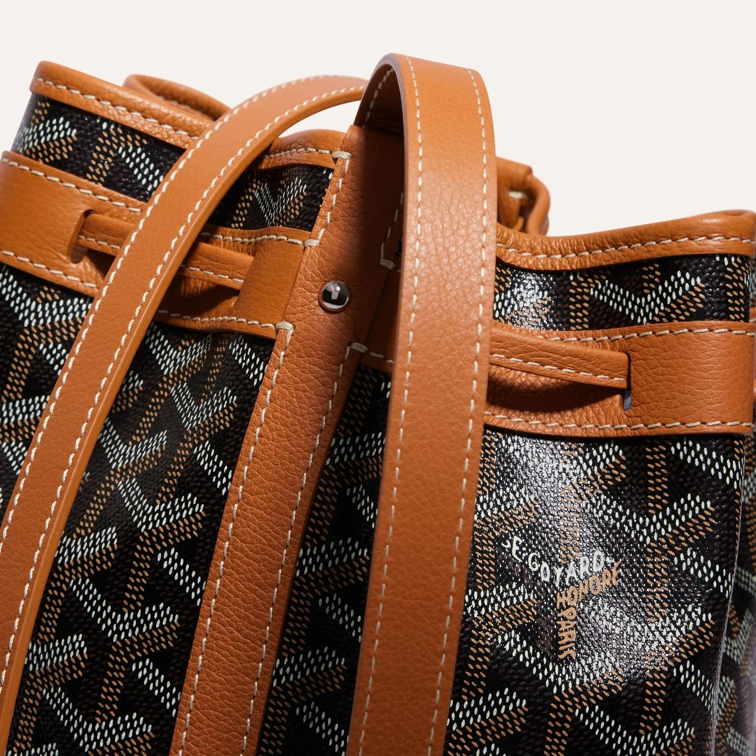 Unused Goyard Petit Flot Bucket Bag PM Tan