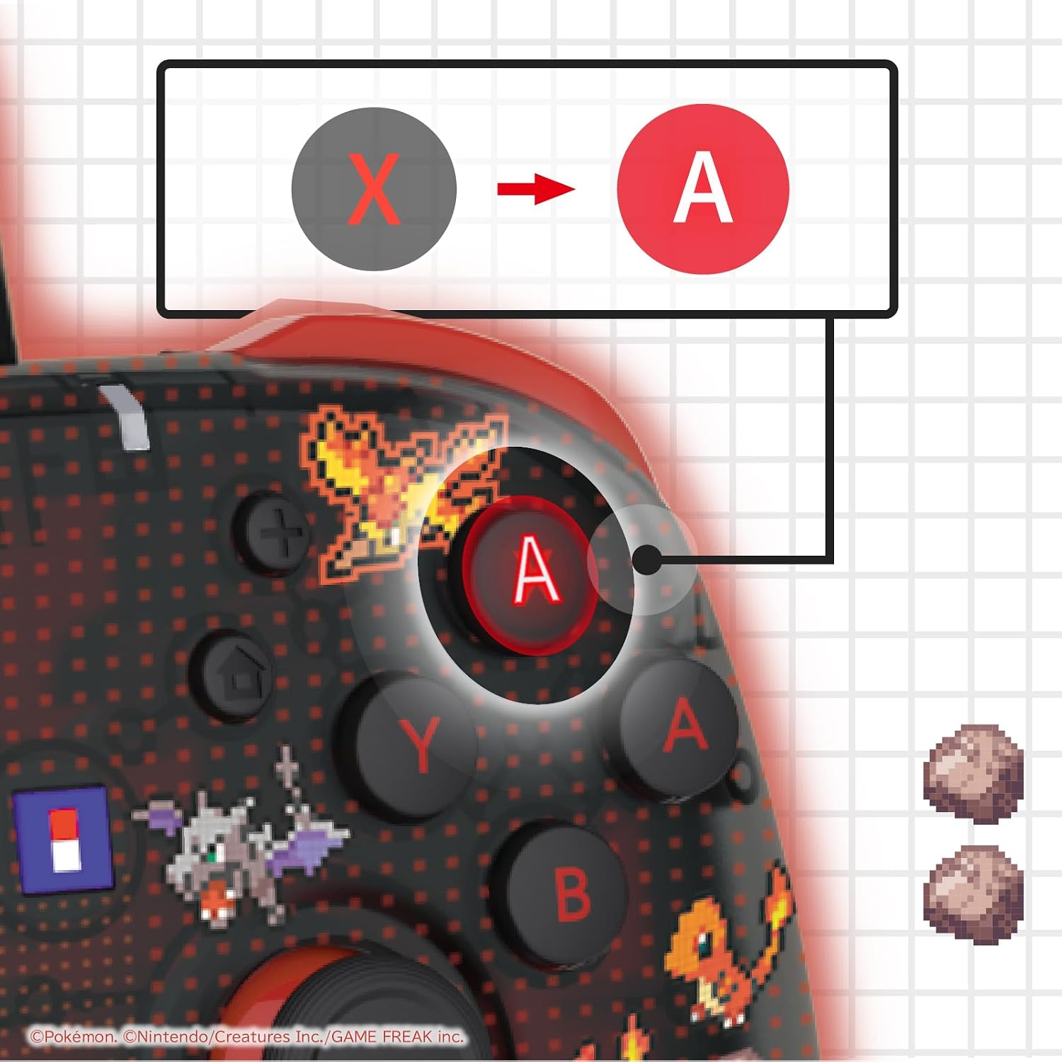 【預售 9月】SW2 HORI 有線控制器 TURBO 青春版 [寶可夢像素風紅] / Wired Controller TURBO Youth [Pokemon Pixel Art Red] NSX-228 PO0968
