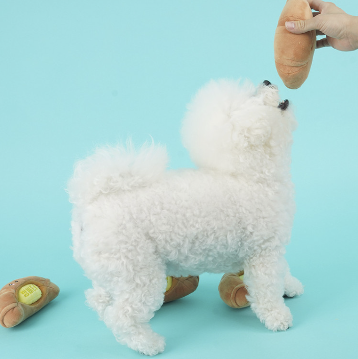 *SuperPet 🇰🇷 狗狗牛油牛角包益智嗅聞玩具