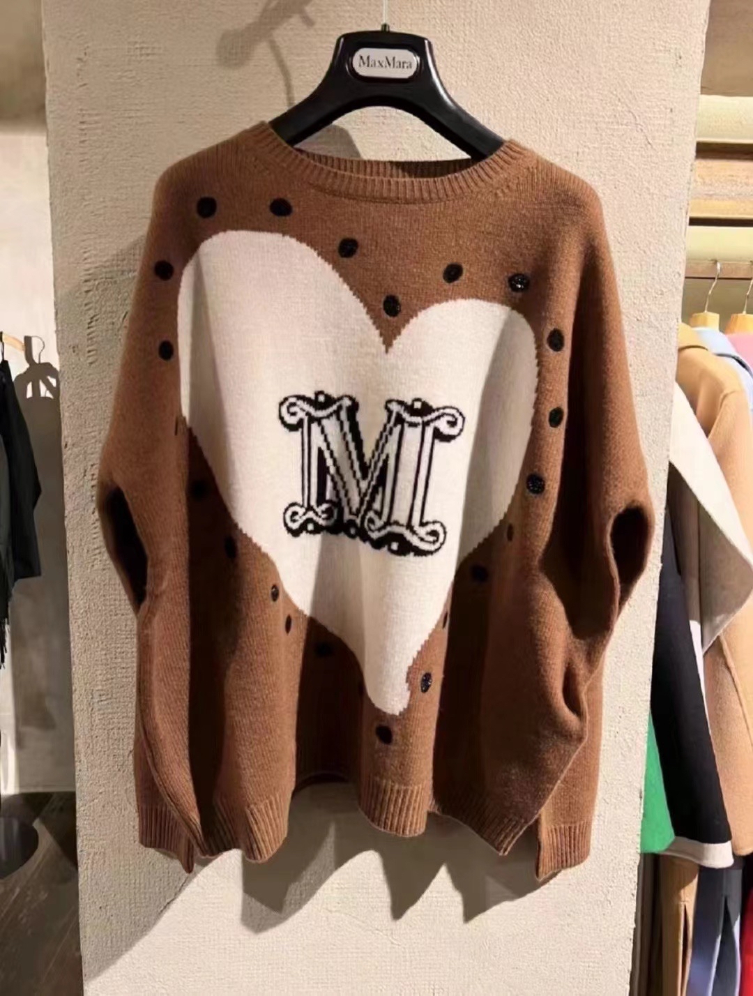 清貨價‼️Maxmara cashmere 寬鬆款毛衣 Size XS S