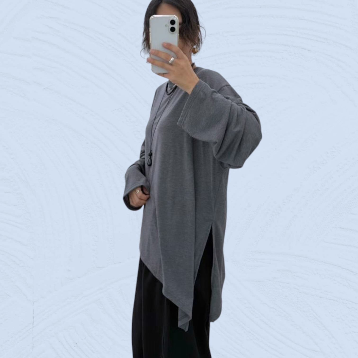 221563 斜腳長袖Tee